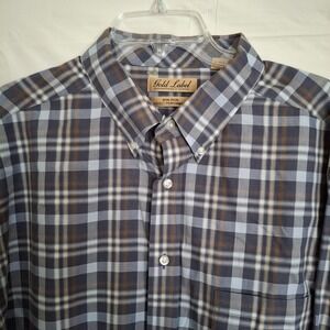 Round Tree Yorke Gold Label Mens 3XT Tall Shirt Long Sleeve Non Iron Performance